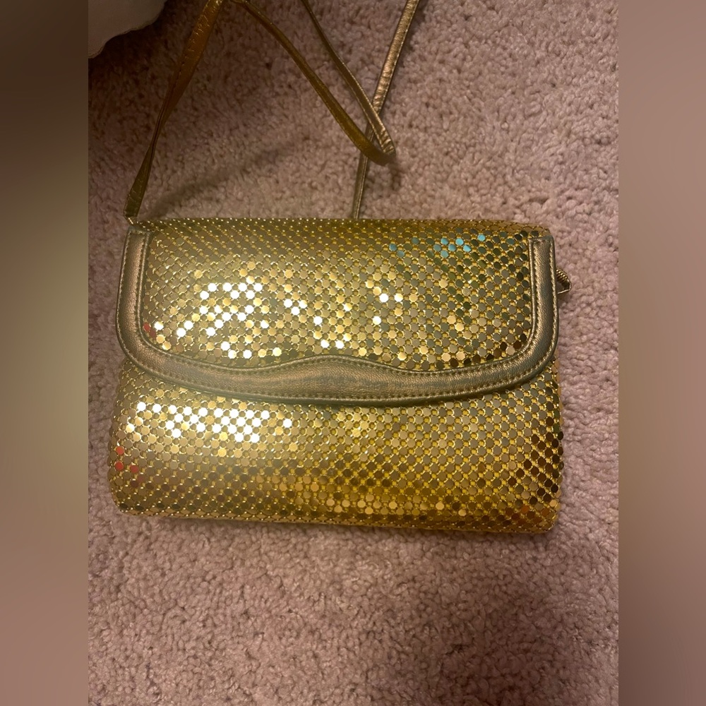 NYT LITES gold, sequin classy evening shoulder bag